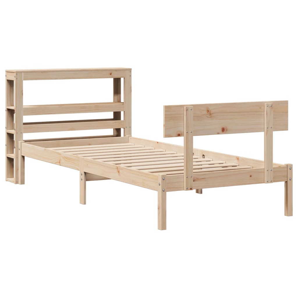 tömör fenyőfa ágy matrac nélkül 90 x 200 cm
