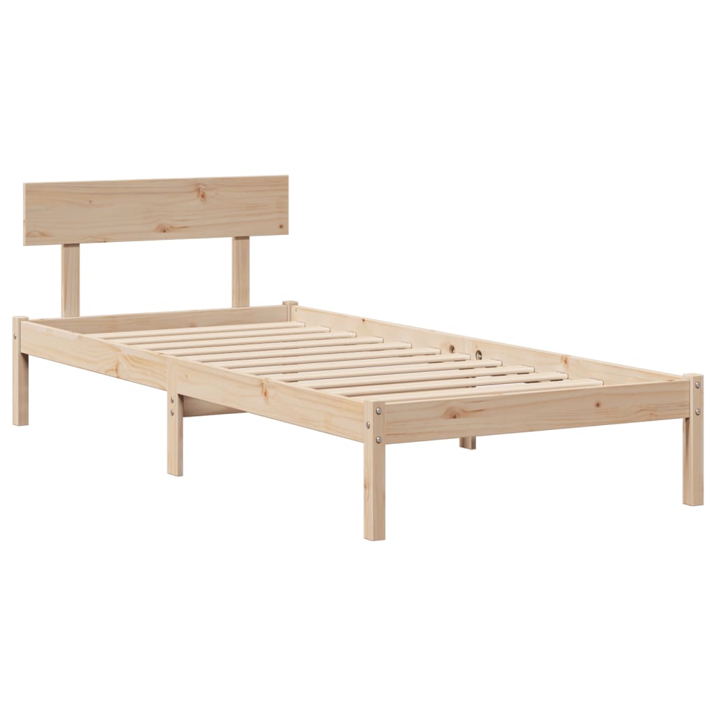 tömör fenyőfa ágy matrac nélkül 90 x 200 cm
