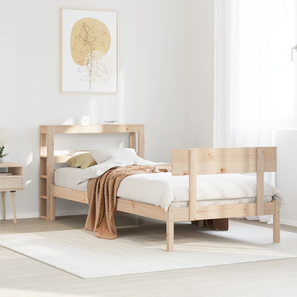 tömör fenyőfa ágy matrac nélkül 90 x 200 cm