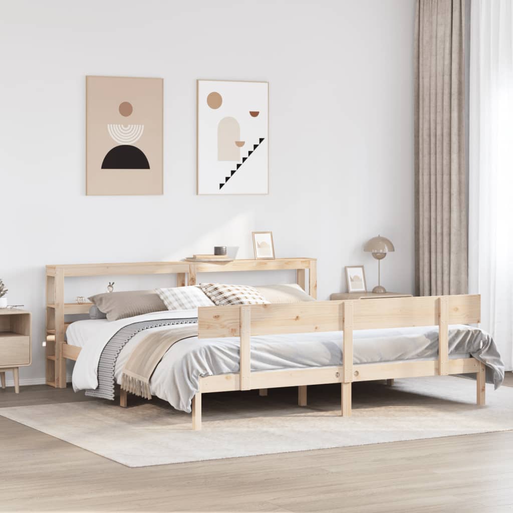 tömör fenyőfa ágy matrac nélkül 200 x 200 cm