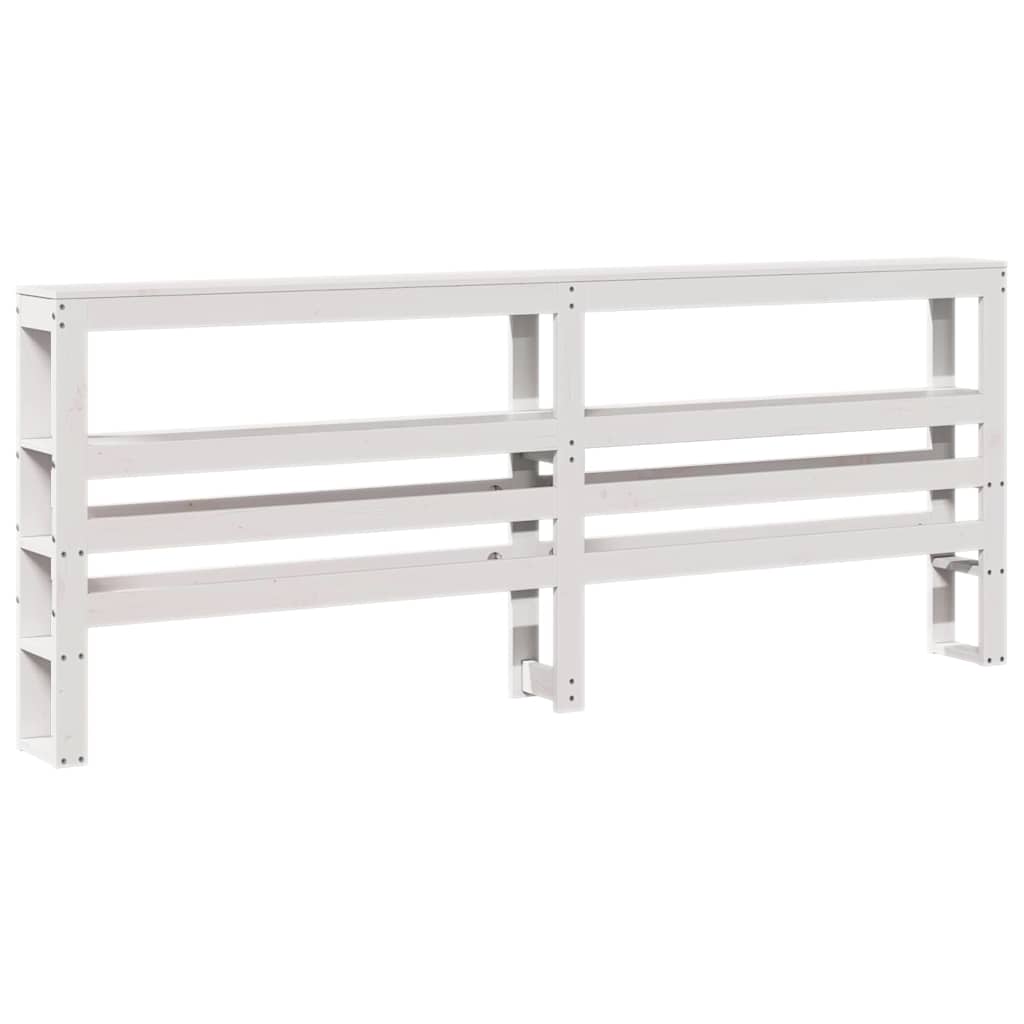 fehér tömör fenyőfa ágy matrac nélkül 200 x 200 cm