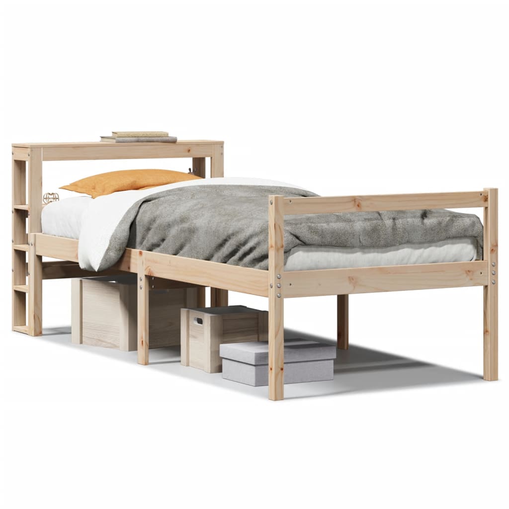 tömör fenyőfa ágy időseknek fejtámlával 75 x 190 cm