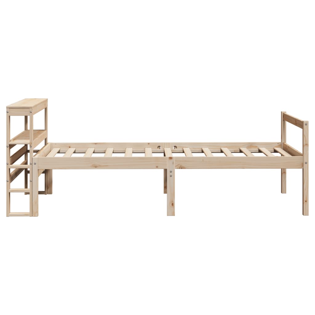 tömör fenyőfa ágy időseknek fejtámlával 75 x 190 cm