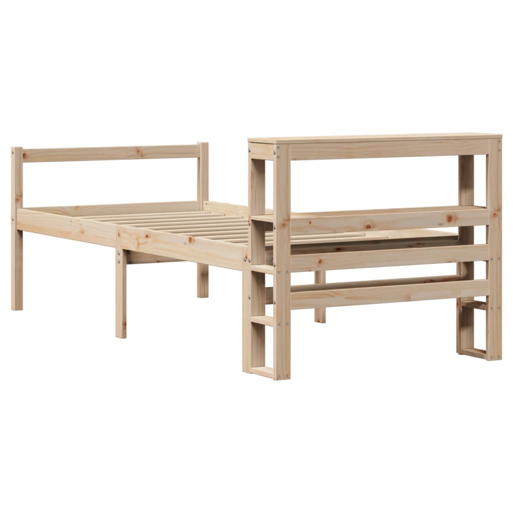 tömör fenyőfa ágy időseknek fejtámlával 75 x 190 cm