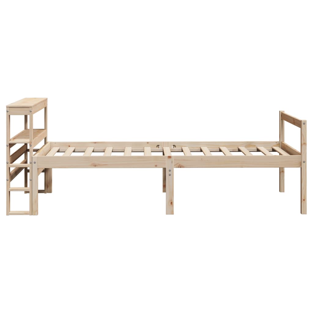 tömör fenyőfa ágy időseknek fejtámlával 90 x 200 cm