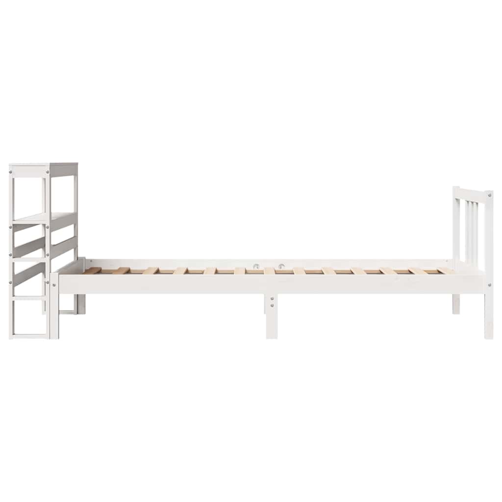 fehér ágykeret fejtámlával matrac nélkül 90x200 cm