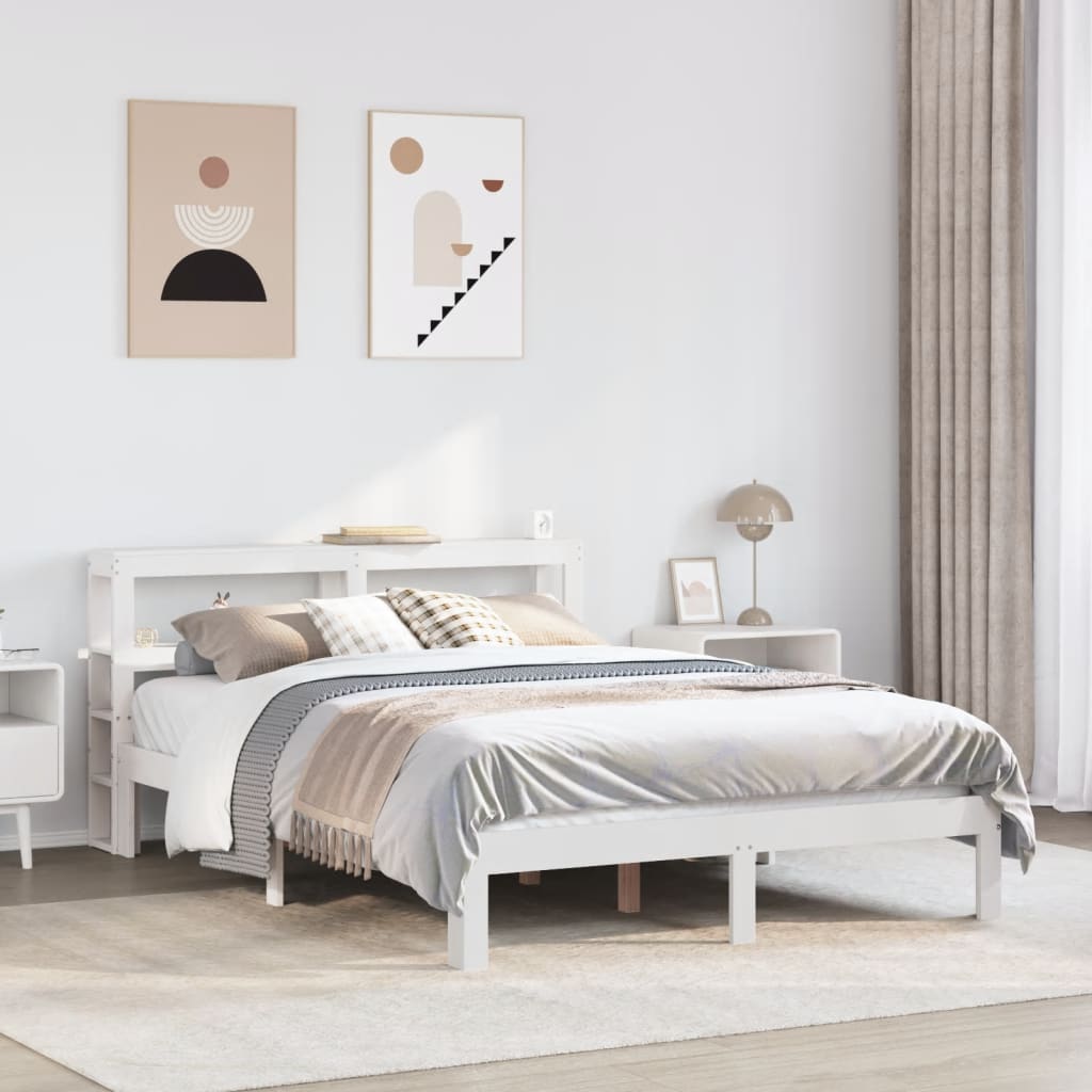 fehér ágykeret fejtámlával matrac nélkül 120x200 cm