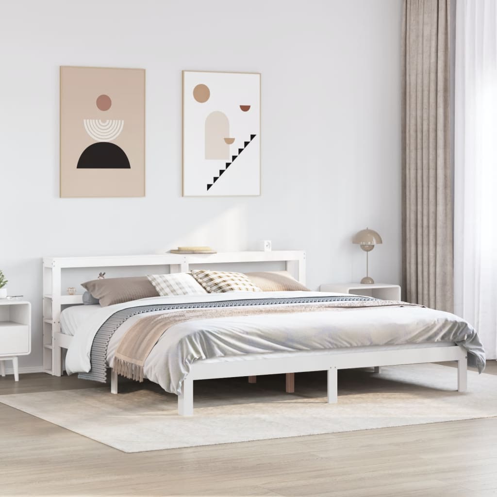 fehér ágykeret fejtámlával matrac nélkül 180x200 cm