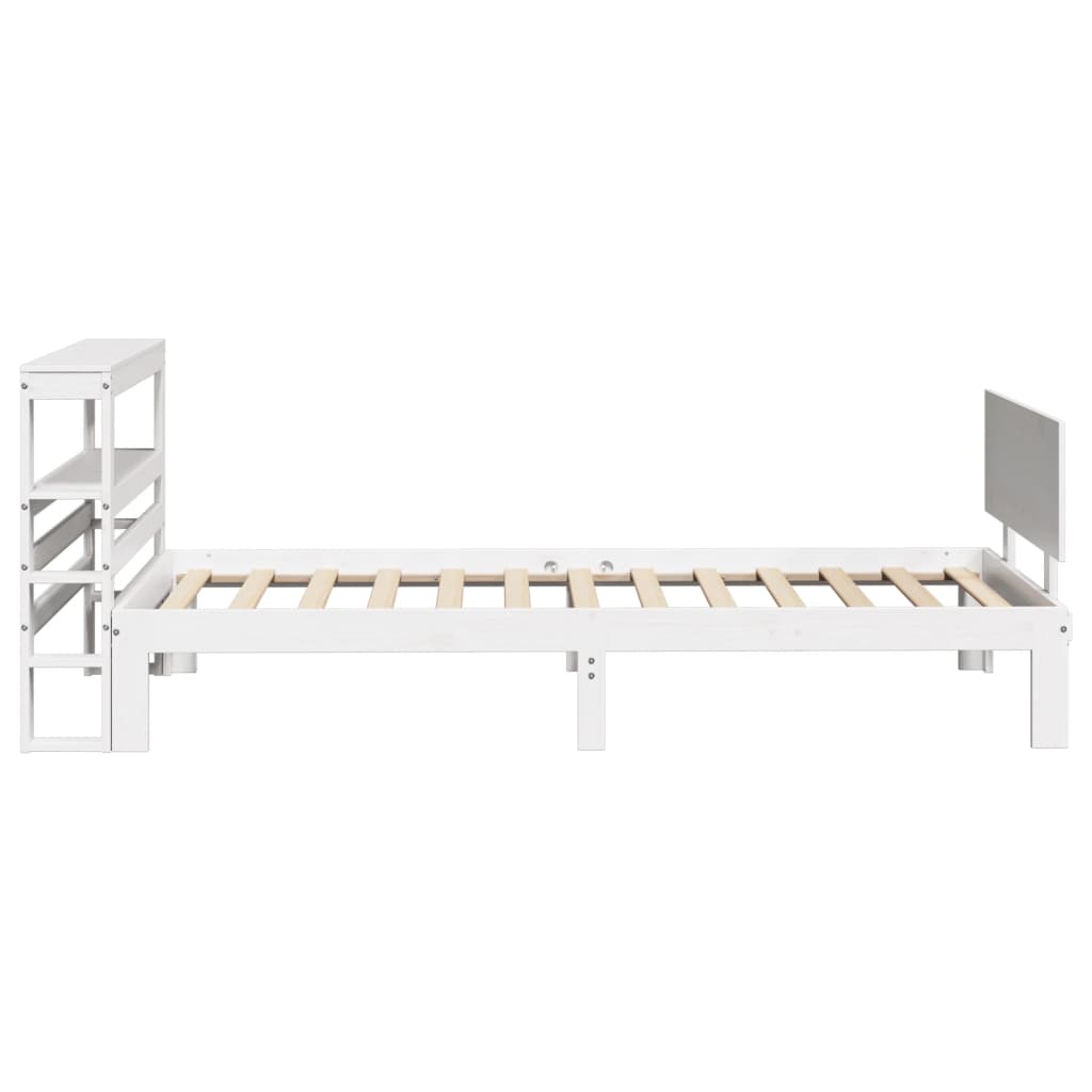 fehér ágykeret fejtámlával matrac nélkül 90x200 cm