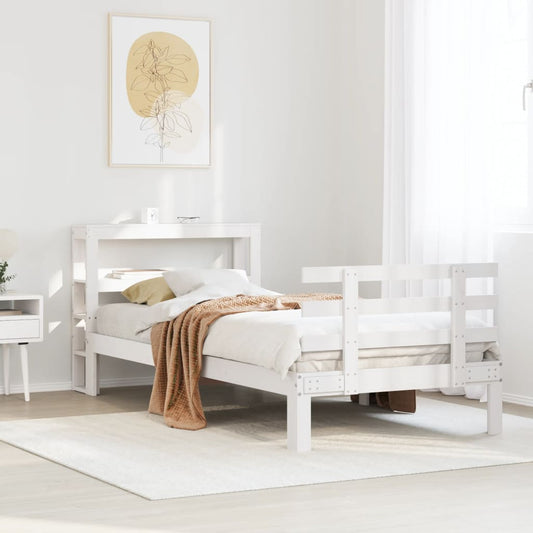 fehér ágykeret fejtámlával matrac nélkül 90x200 cm