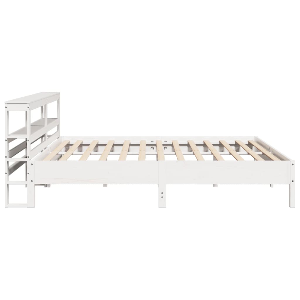 fehér tömör fenyőfa ágy matrac nélkül 200 x 200 cm