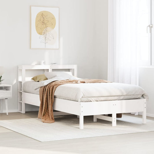 fehér tömör fenyőfa ágy matrac nélkül 90 x 200 cm