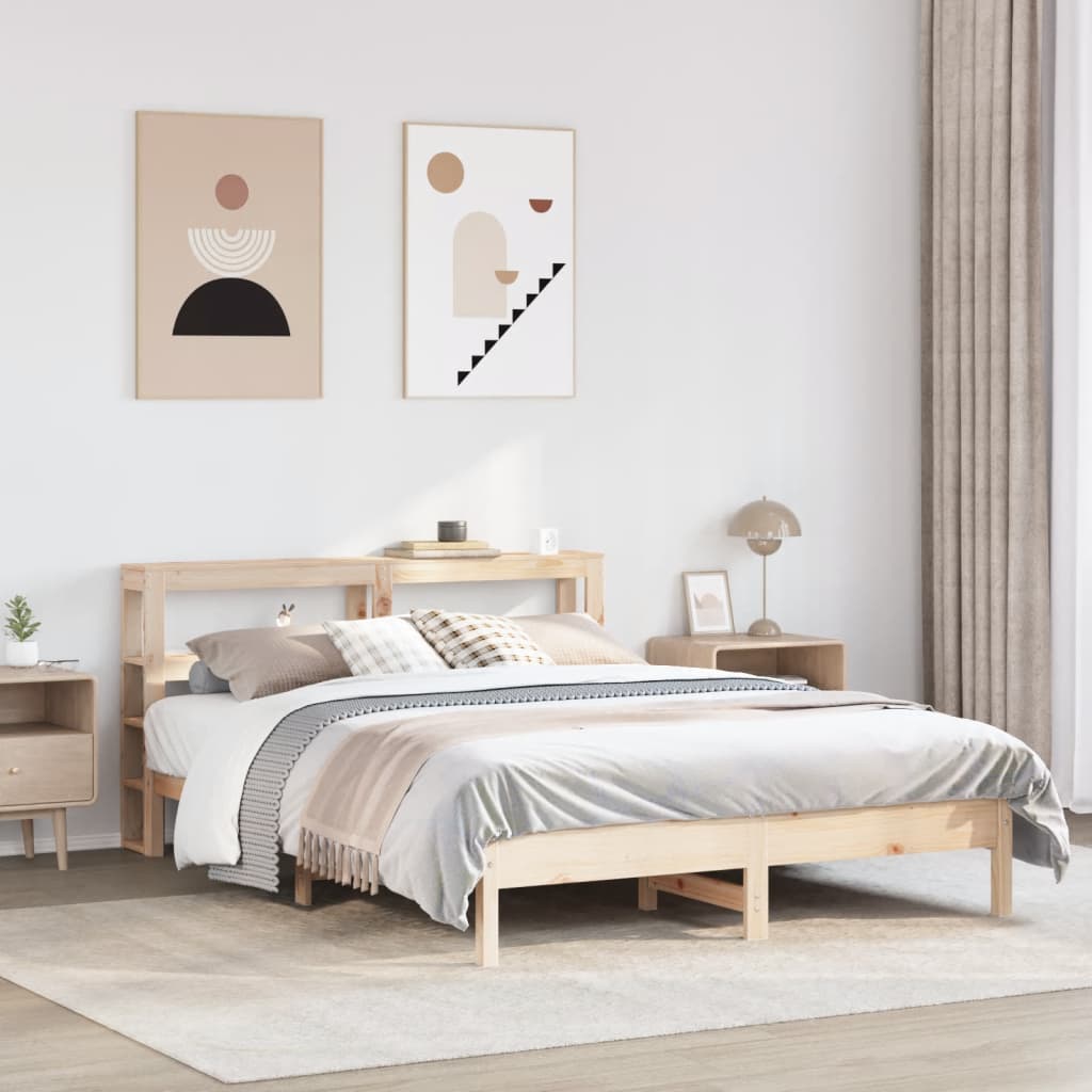 tömör fenyőfa ágy matrac nélkül 140 x 190 cm