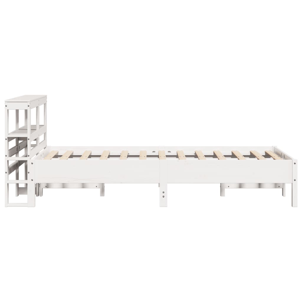 fehér tömör fenyőfa ágy matrac nélkül 75 x 190 cm