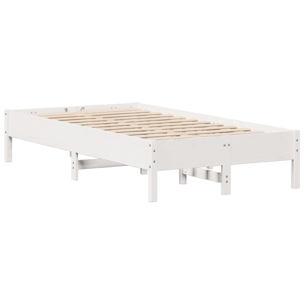 fehér tömör fenyőfa ágy matrac nélkül 75 x 190 cm