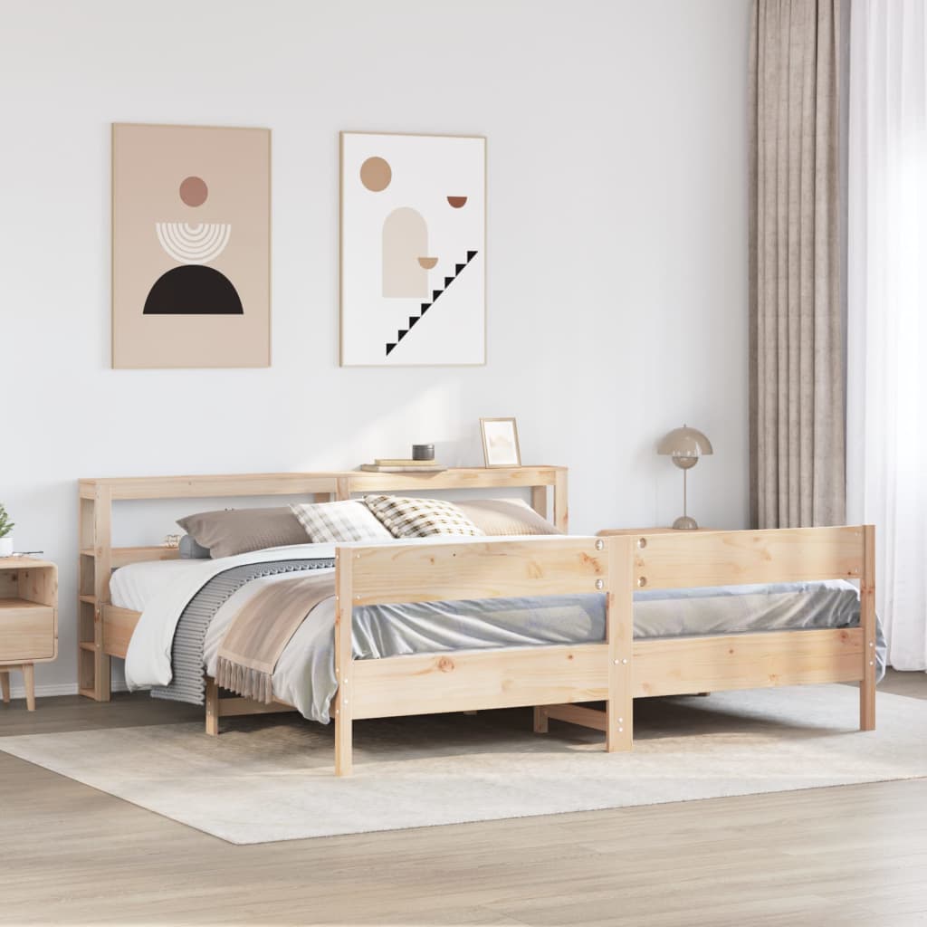 tömör fenyőfa ágy matrac nélkül 180 x 200 cm