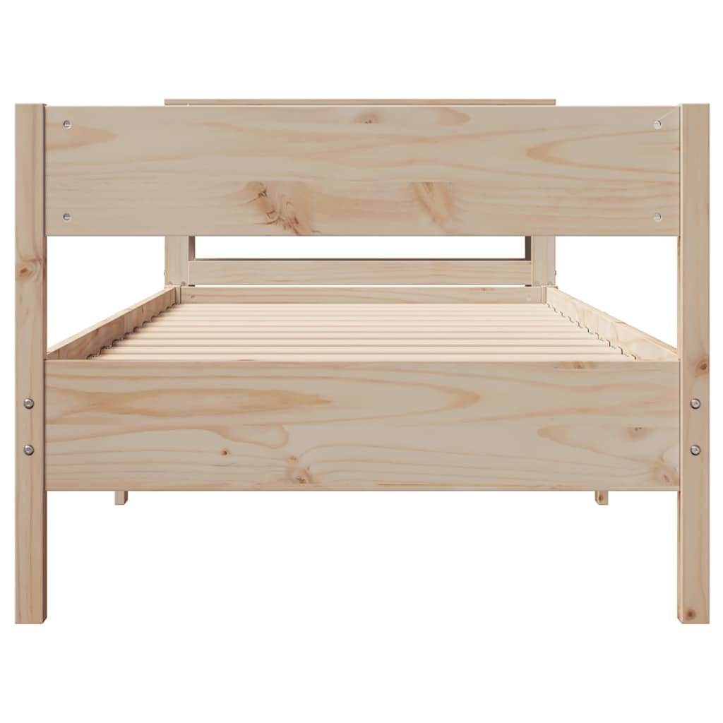 tömör fenyőfa ágy matrac nélkül 75 x 190 cm