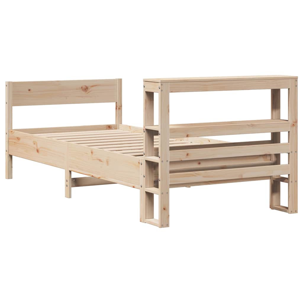 tömör fenyőfa ágy matrac nélkül 75 x 190 cm