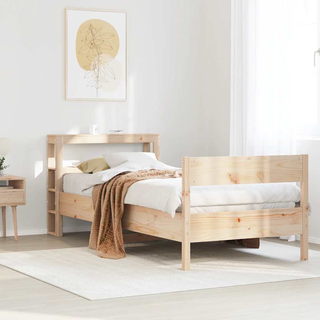 tömör fenyőfa ágy matrac nélkül 75 x 190 cm