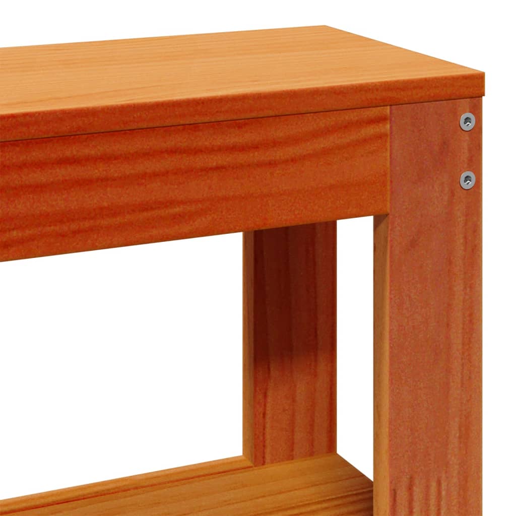 viaszbarna tömör fenyőfa ágy matrac nélkül 75 x 190 cm