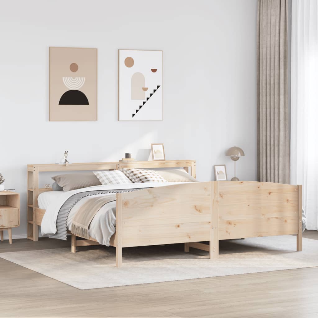 tömör fenyőfa ágy matrac nélkül 200 x 200 cm