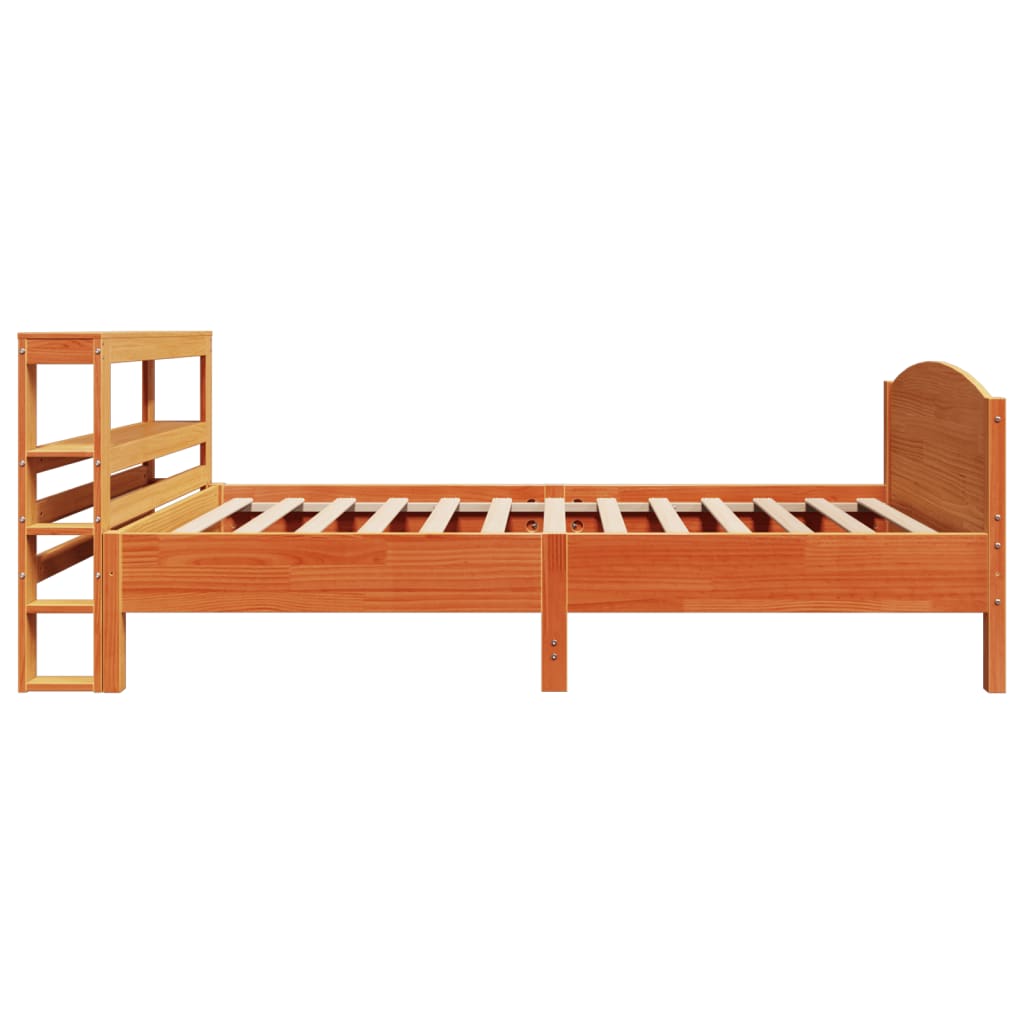 viaszbarna tömör fenyőfa ágy matrac nélkül 100 x 200 cm
