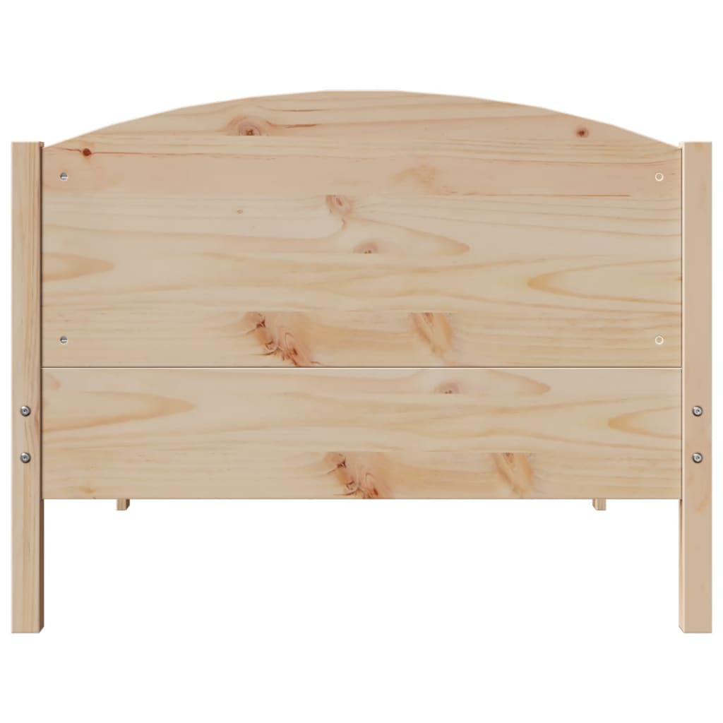 tömör fenyőfa ágy matrac nélkül 75 x 190 cm