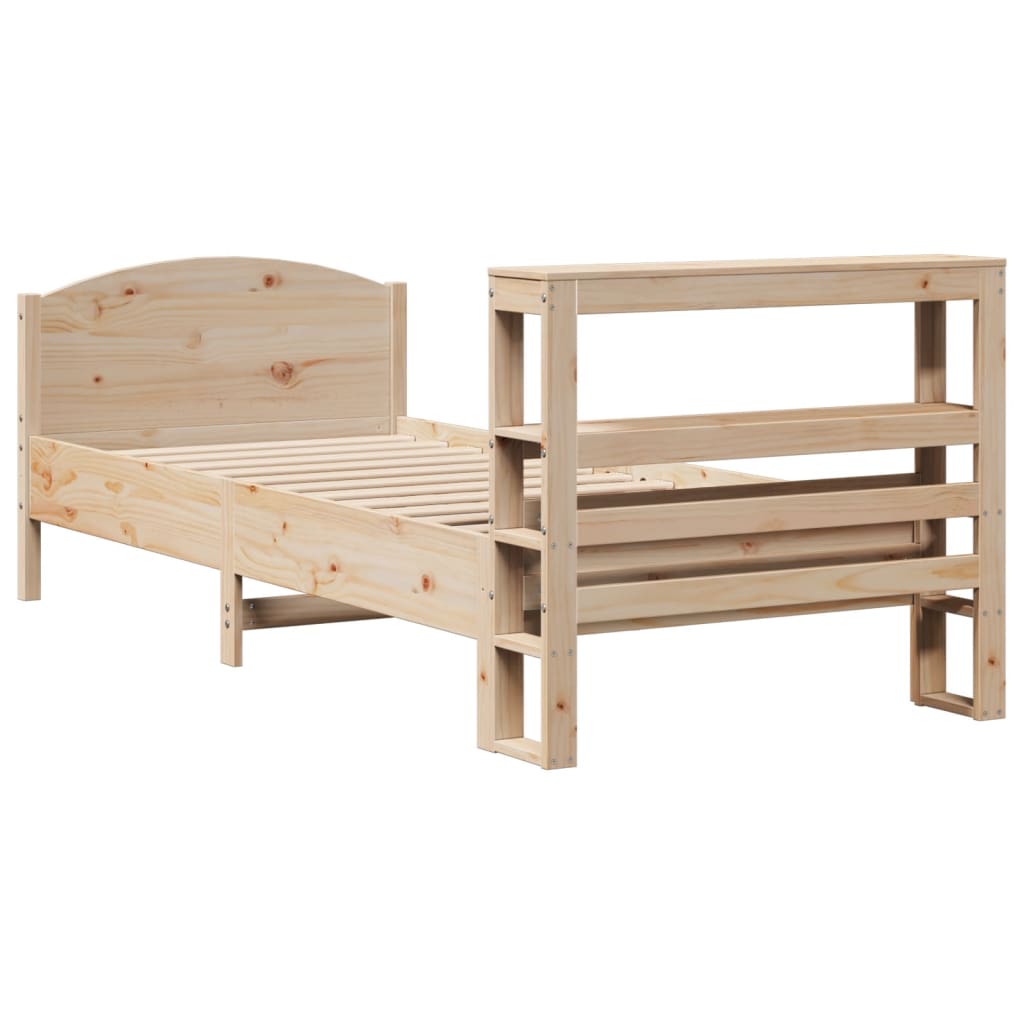 tömör fenyőfa ágy matrac nélkül 75 x 190 cm