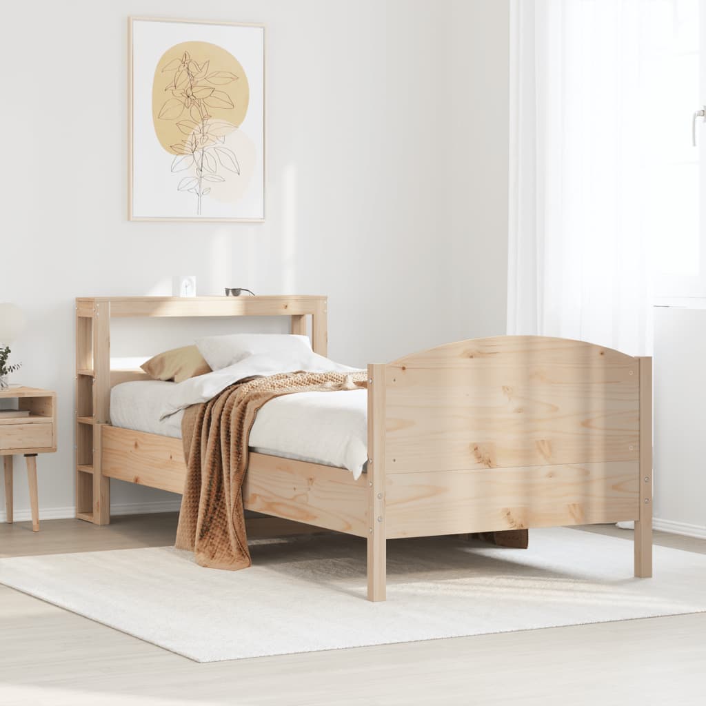 tömör fenyőfa ágy matrac nélkül 75 x 190 cm