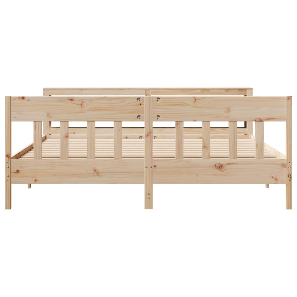 tömör fenyőfa ágy matrac nélkül 200 x 200 cm