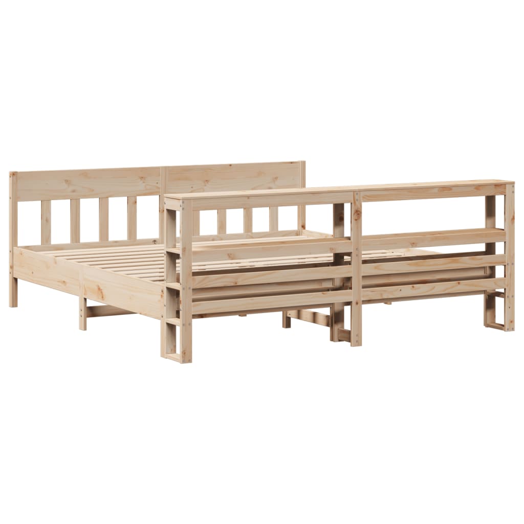 tömör fenyőfa ágy matrac nélkül 200 x 200 cm