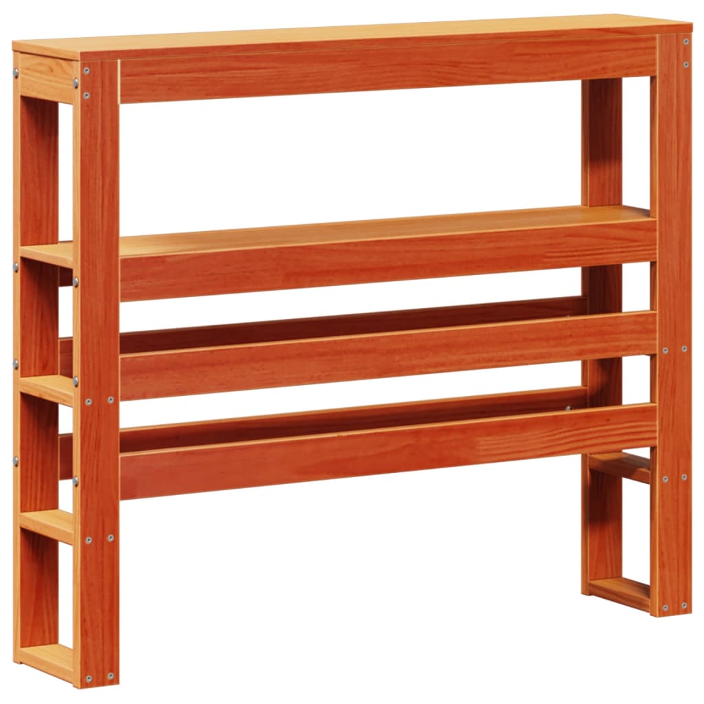 viaszbarna tömör fenyőfa ágy matrac nélkül 75 x 190 cm