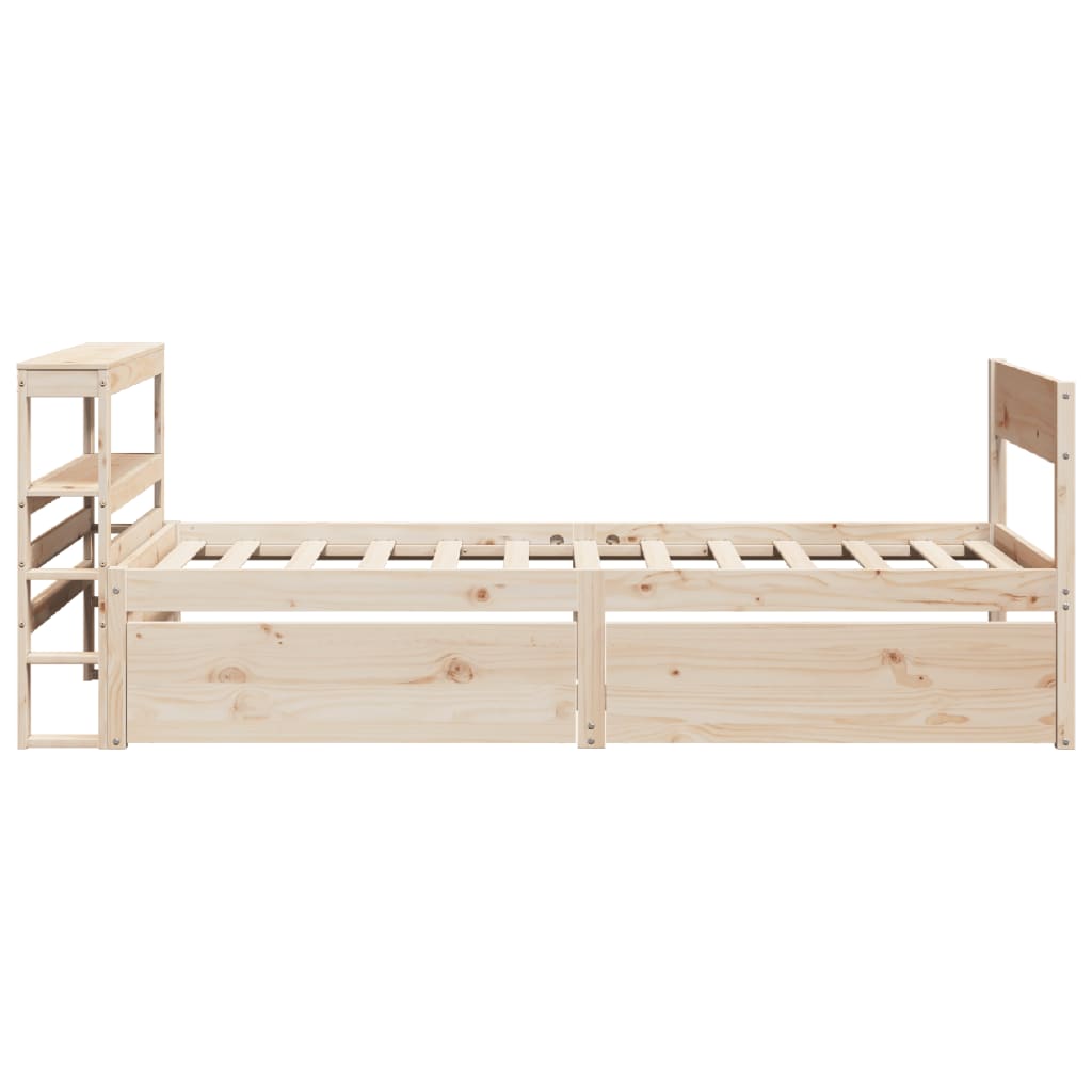 tömör fenyőfa ágy matrac nélkül 75 x 190 cm