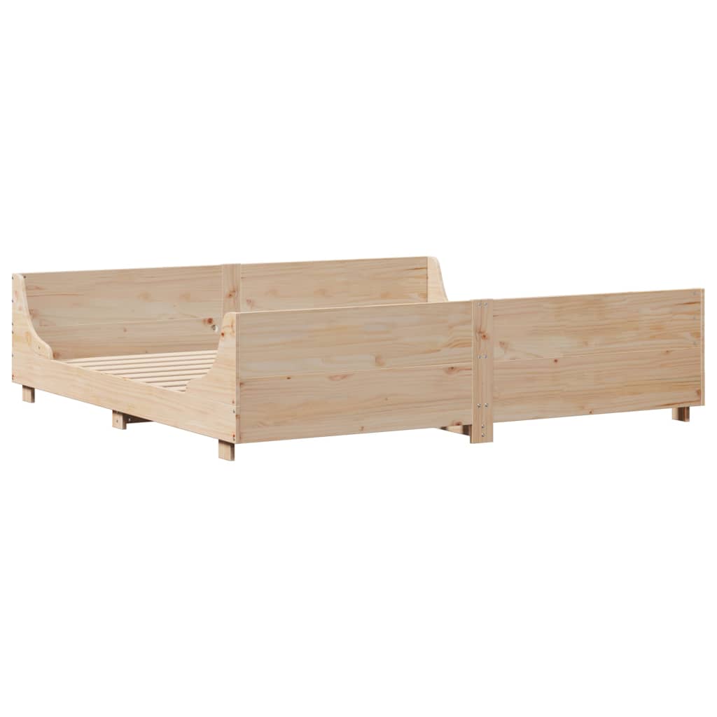 tömör fenyőfa ágy matrac nélkül 200 x 200 cm