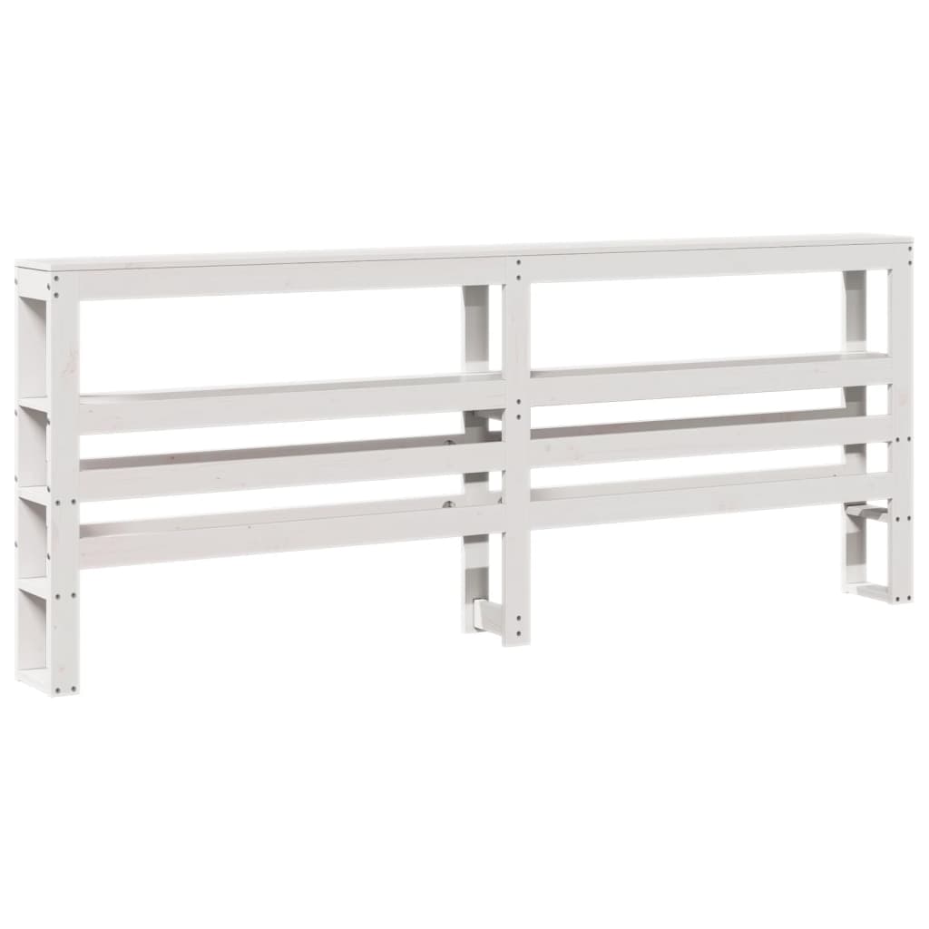 fehér tömör fenyőfa ágy matrac nélkül 200 x 200 cm