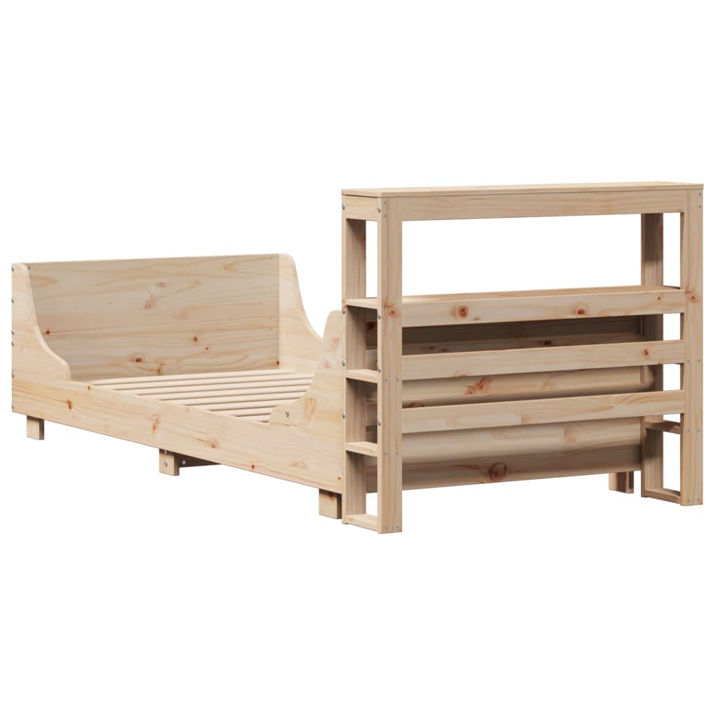 tömör fenyőfa ágy matrac nélkül 90 x 200 cm