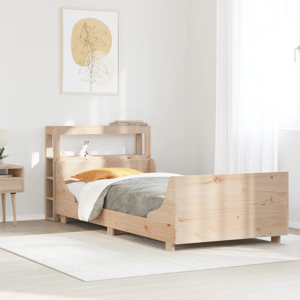 tömör fenyőfa ágy matrac nélkül 90 x 200 cm