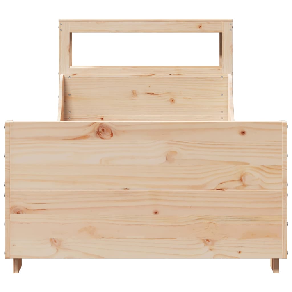 tömör fenyőfa ágy matrac nélkül 75 x 190 cm