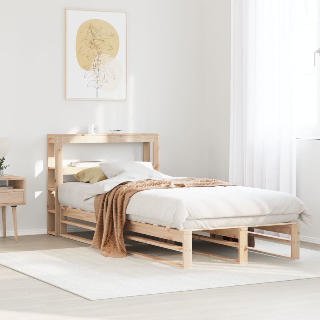 tömör fenyőfa ágy matrac nélkül 90 x 200 cm