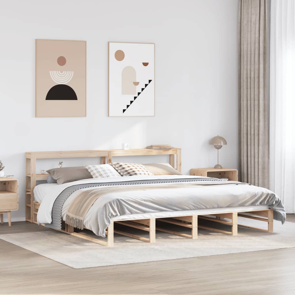 tömör fenyőfa ágy matrac nélkül 200 x 200 cm