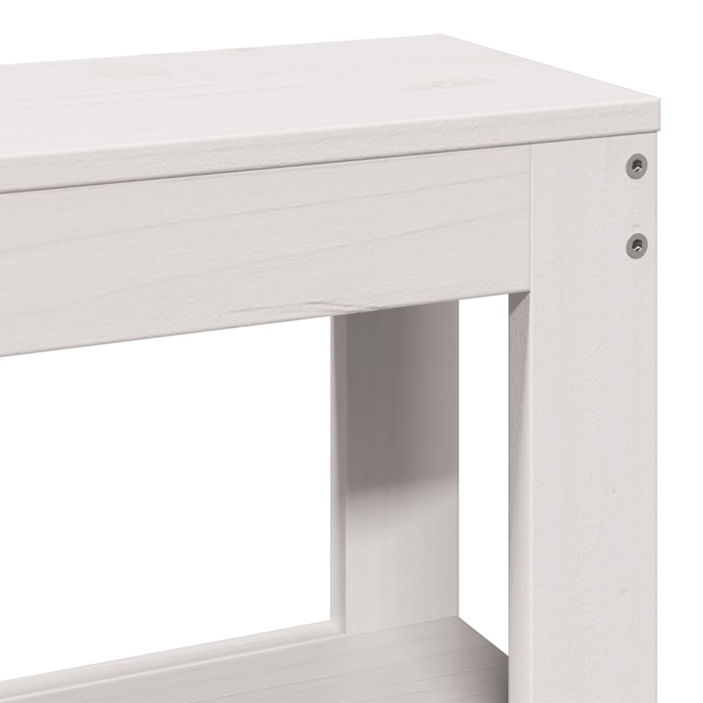 fehér tömör fenyőfa ágy matrac nélkül 75 x 190 cm