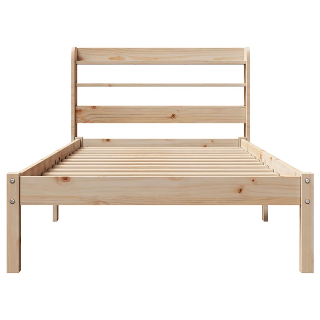 tömör fenyőfa ágy matrac nélkül 75 x 190 cm