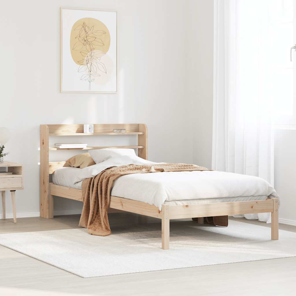 tömör fenyőfa ágy matrac nélkül 75 x 190 cm