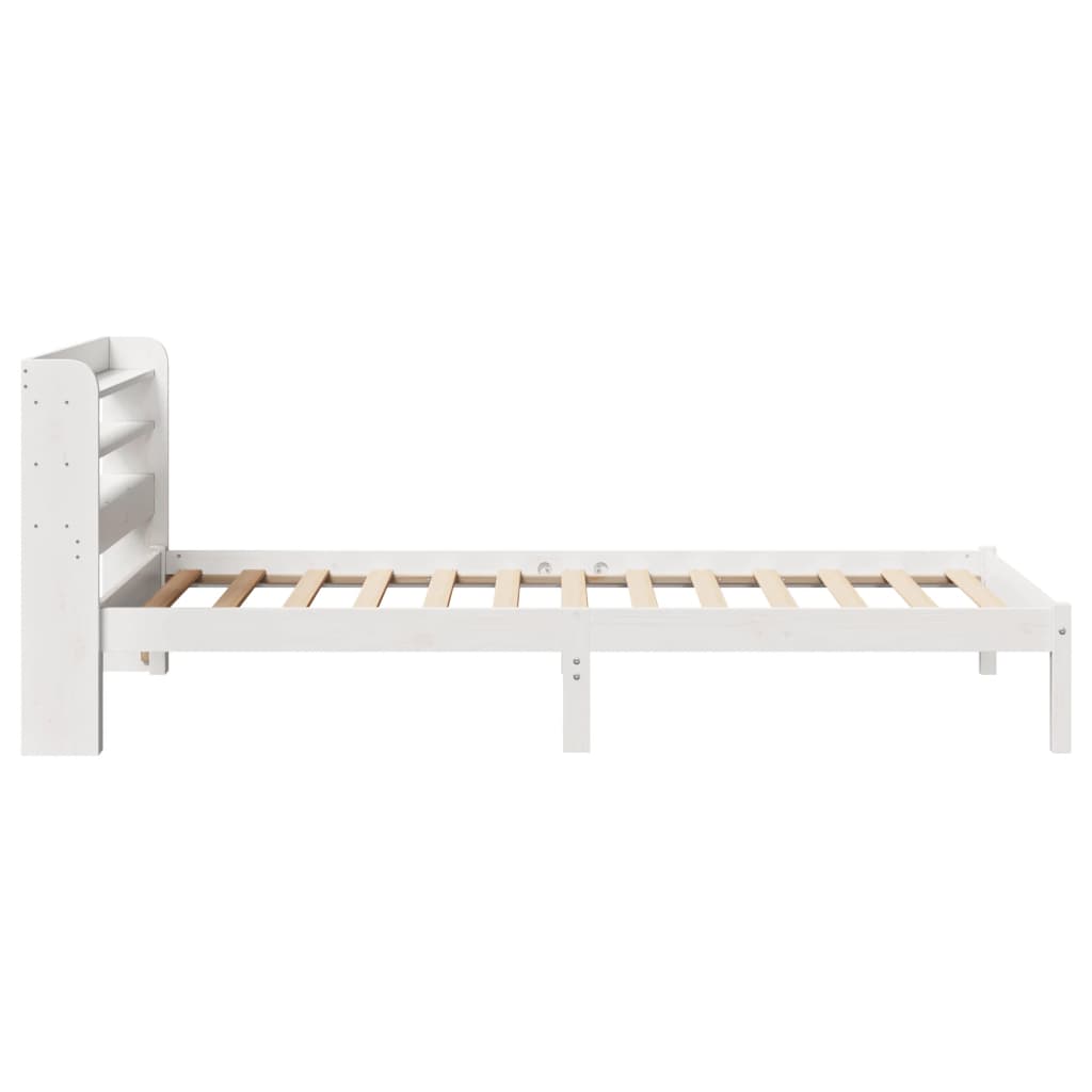 fehér tömör fenyőfa ágykeret matrac nélkül 90 x 190 cm