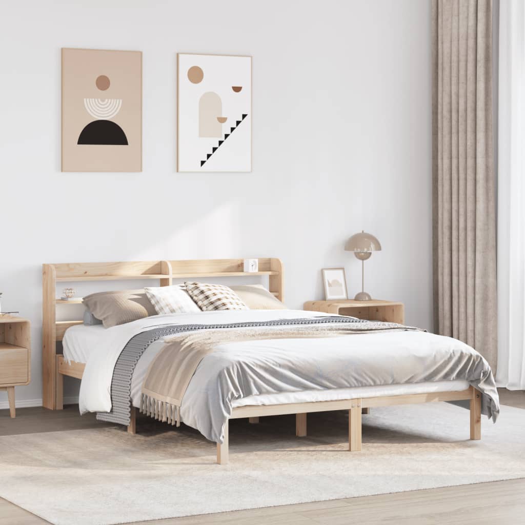 tömör fenyőfa ágy matrac nélkül 135 x 190 cm