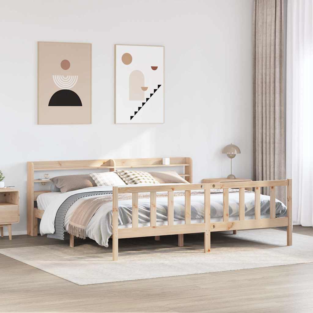 tömör fenyőfa ágy matrac nélkül 180 x 200 cm