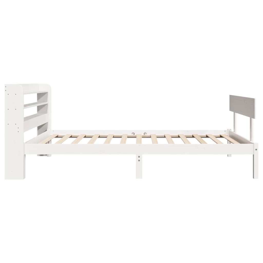 fehér tömör fenyőfa ágykeret matrac nélkül 90 x 190 cm