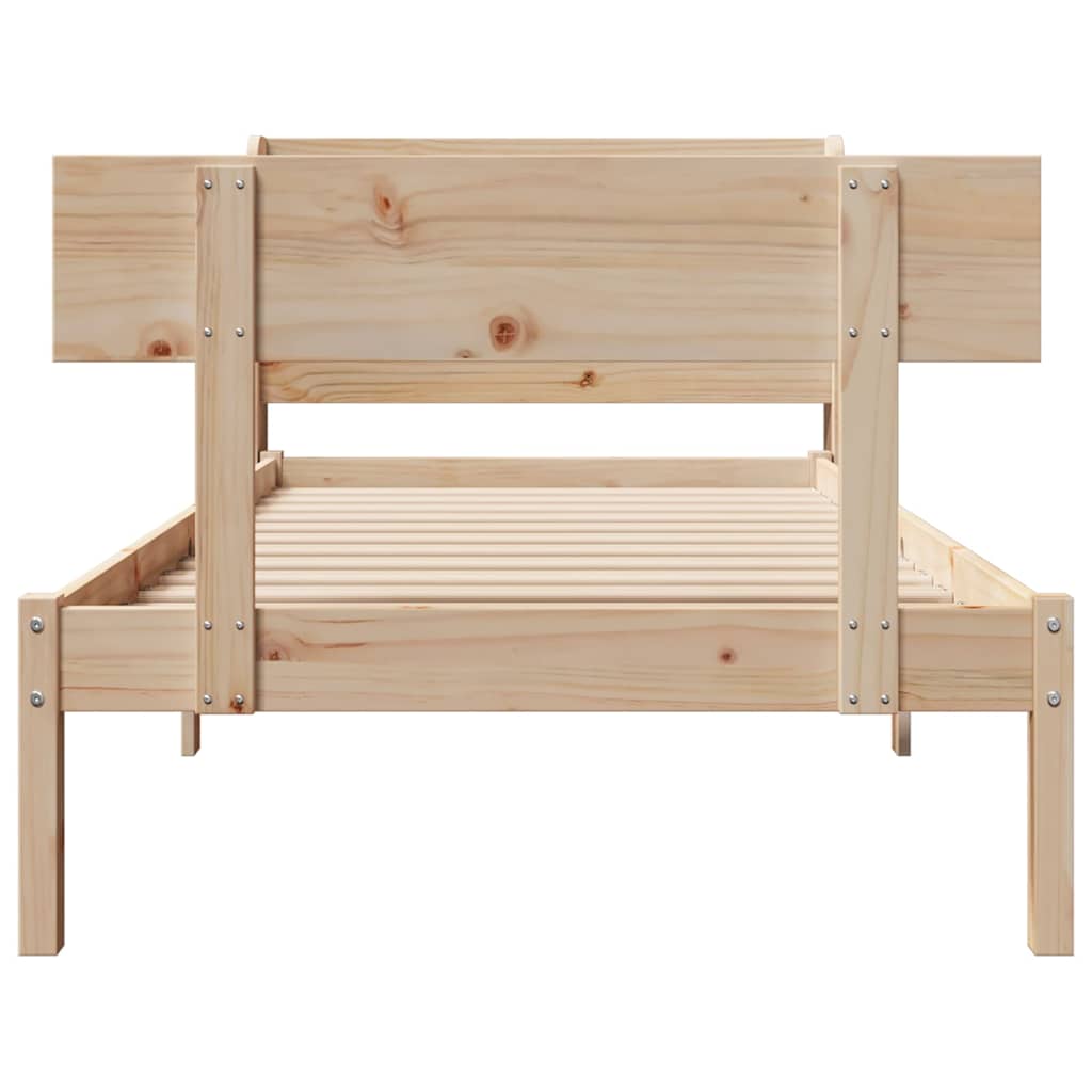 tömör fenyőfa ágy matrac nélkül 90 x 200 cm