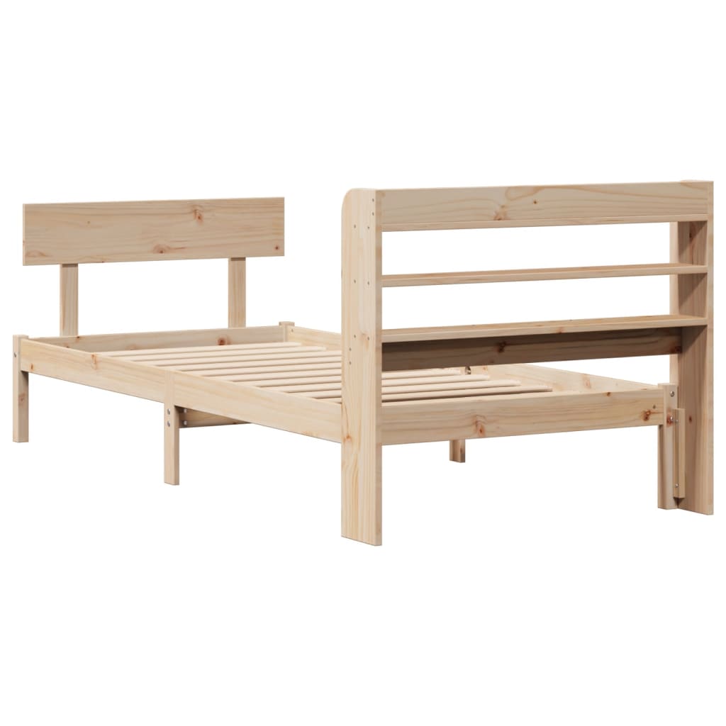 tömör fenyőfa ágy matrac nélkül 90 x 200 cm