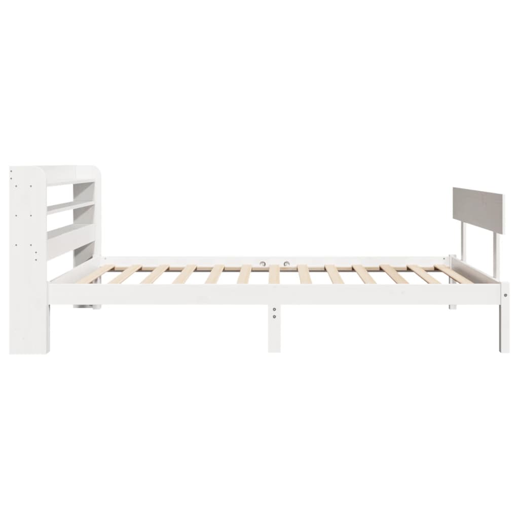 fehér tömör fenyőfa ágy matrac nélkül 100 x 200 cm